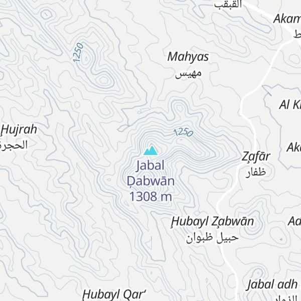 Map of Jabal Ḑabwān