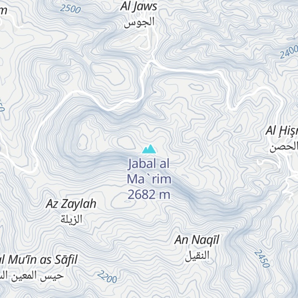 Map of Jabal al Ma`rim