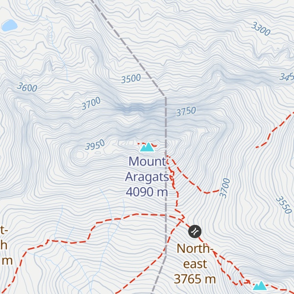 Map of Mount Aragats