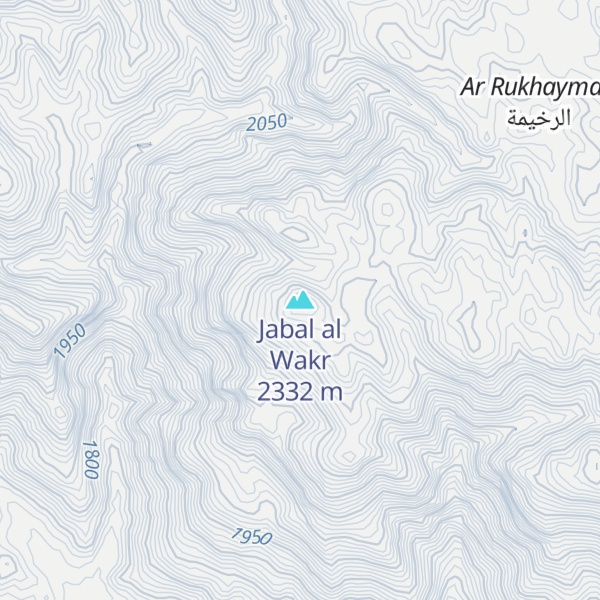 Map of Jabal al Wakr