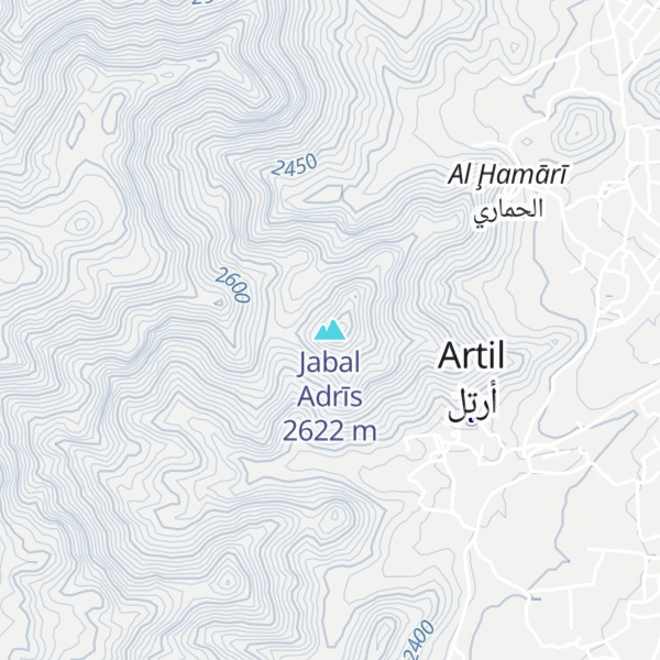 Map of Jabal Adrīs