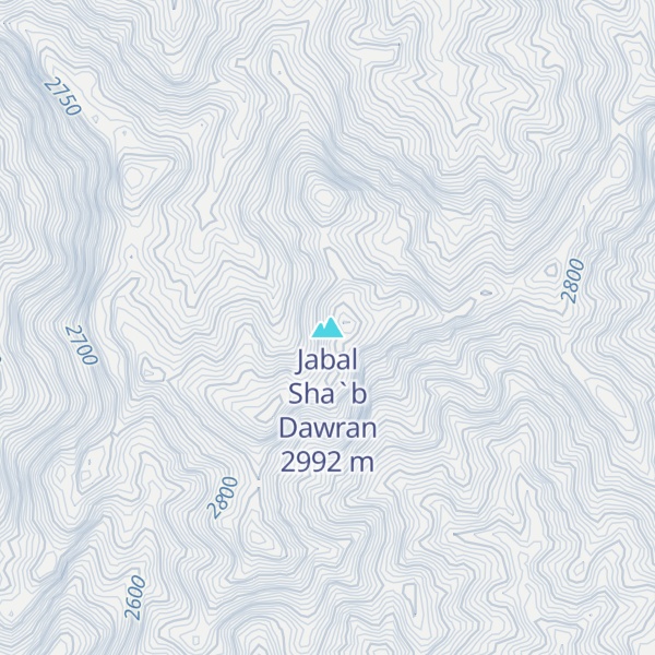 Map of Jabal Sha`b Dawran