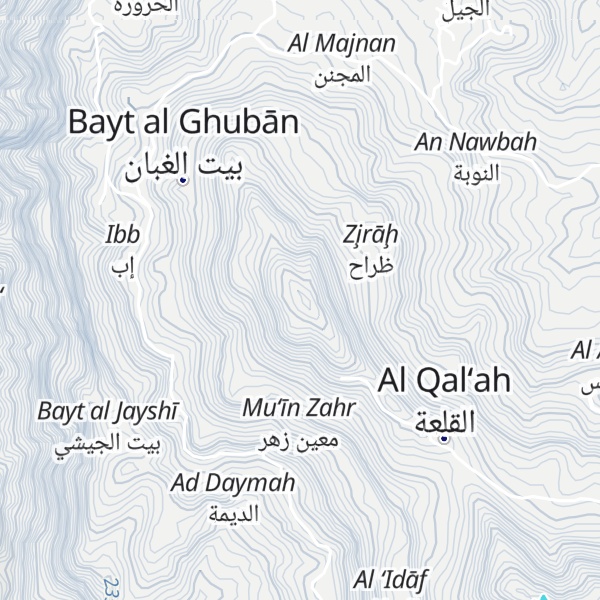 Map of Jabal `Ali Ibn al Qarib