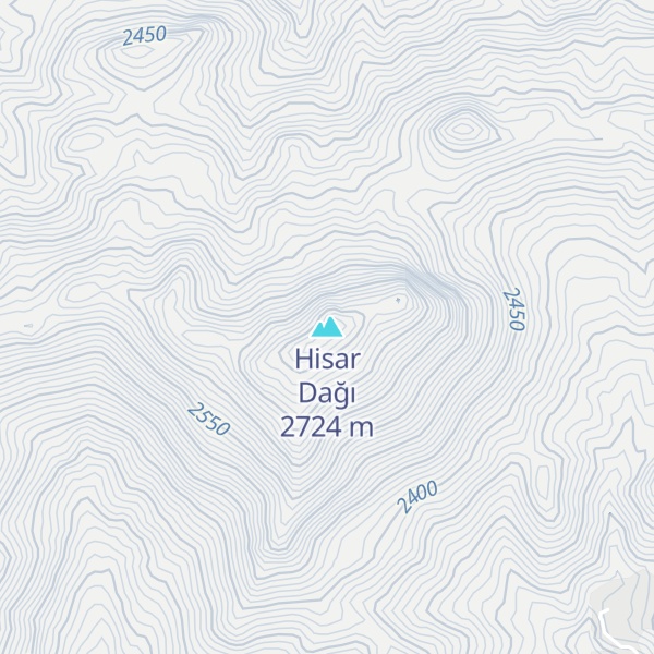 Map of Hisar Dağı