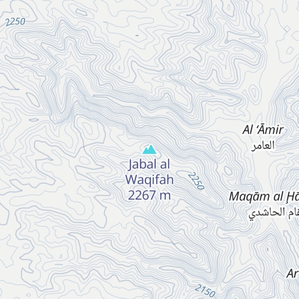 Map of Jabal al Waqifah