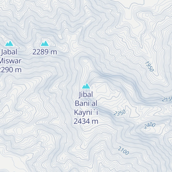 Map of Jibal Bani al Kayni`i