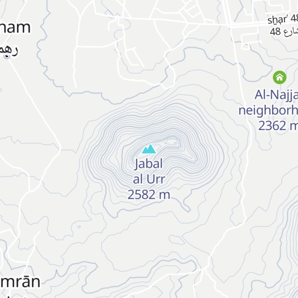 Map of Jabal al Urr