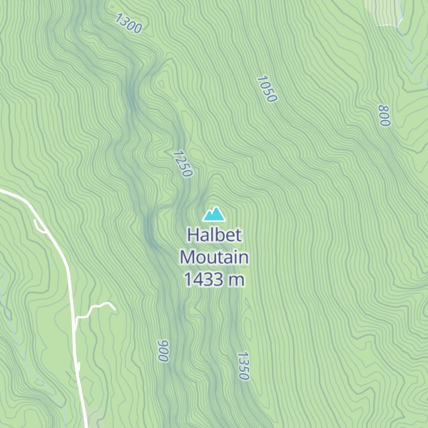 Map of Halbet Moutain
