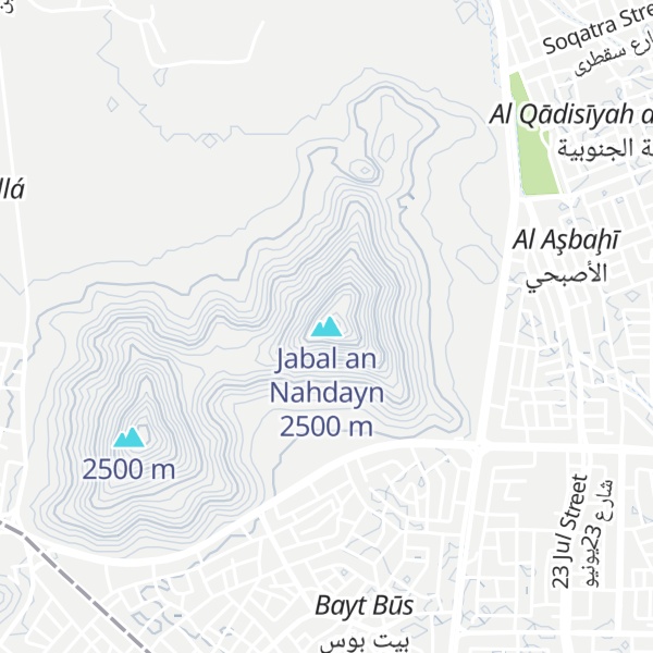 Map of Jabal an Nahdayn
