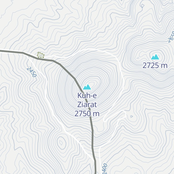 Map of Kuh-e Ziarat