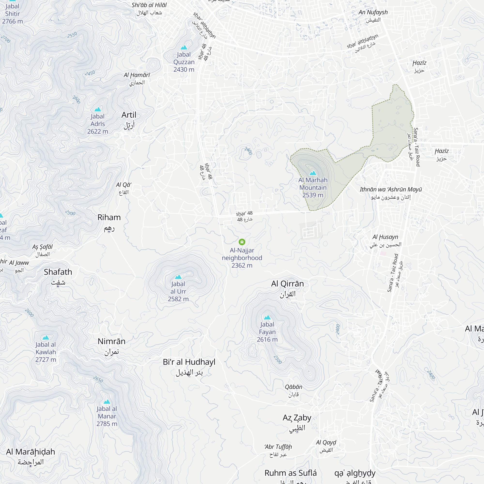 Al-Najjar neighborhood map
