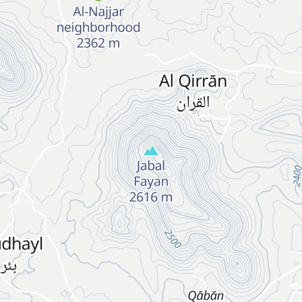 Map of Jabal Fayan