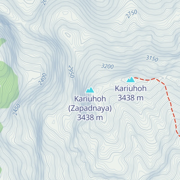 Map of Kariuhoh (Zapadnaya)