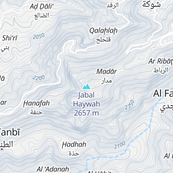 Map of Jabal Haywah