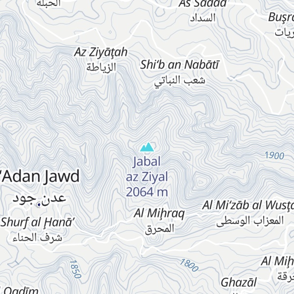 Map of Jabal az Ziyal