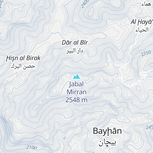 Map of Jabal Mirran