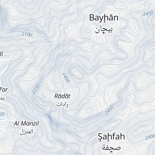 Map of Jabal `Urrah