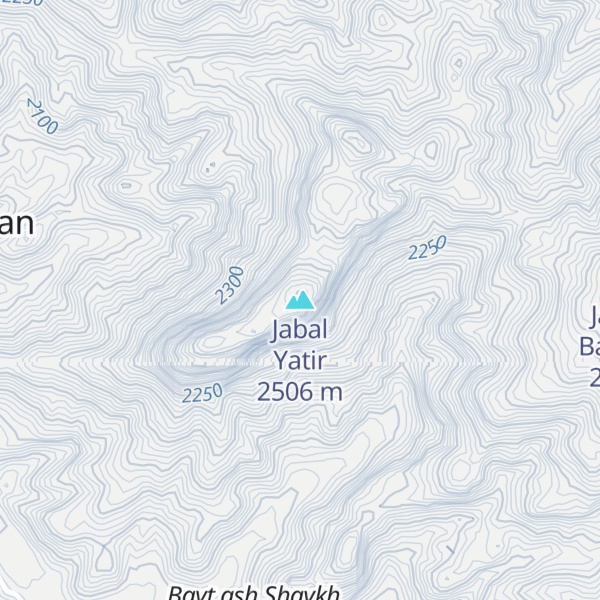 Map of Jabal Yatir