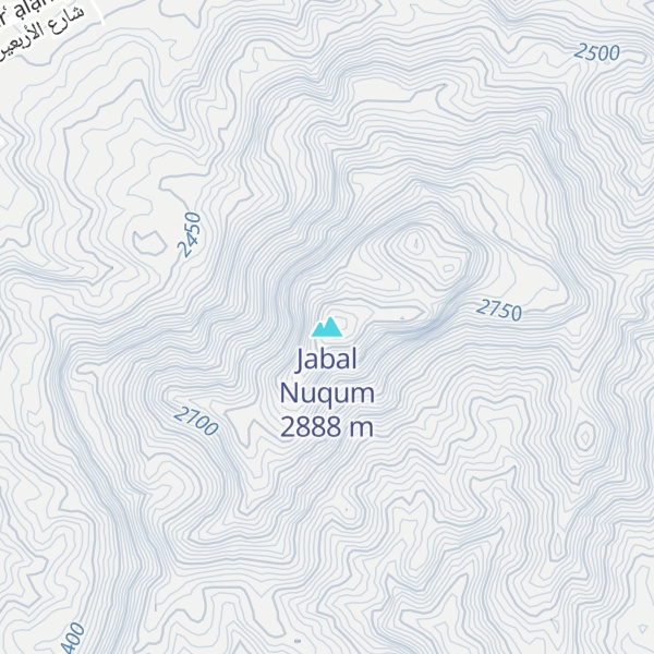 Map of Jabal Nuqum