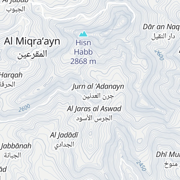 Map of Jabal Ba‘dān