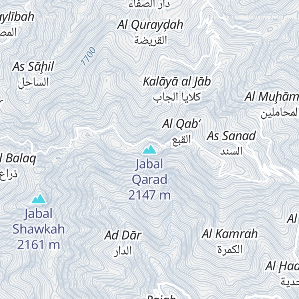 Map of Jabal Qarad