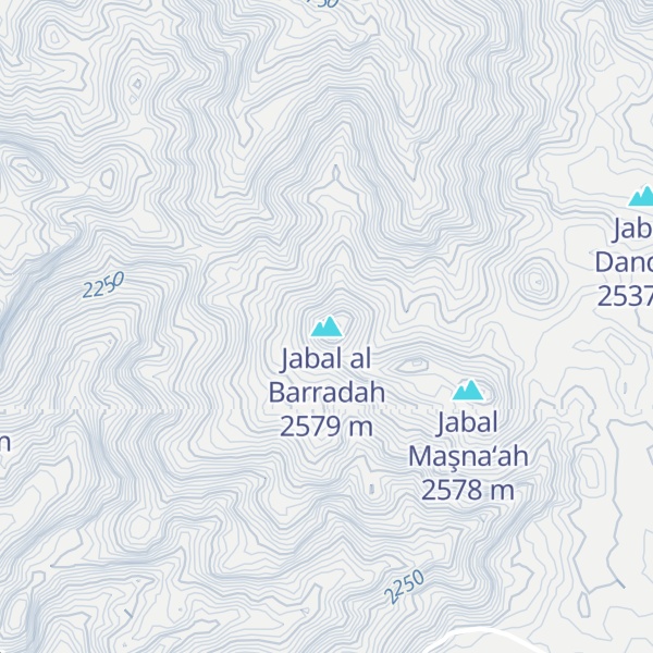 Map of Jabal al Barradah