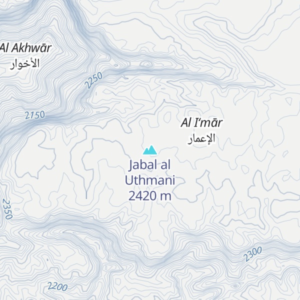 Map of Jabal al Uthmani