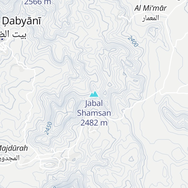 Map of Jabal Shamsan