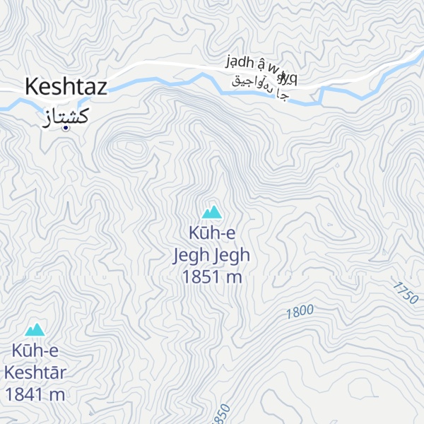 Map of Kūh-e Jegh Jegh