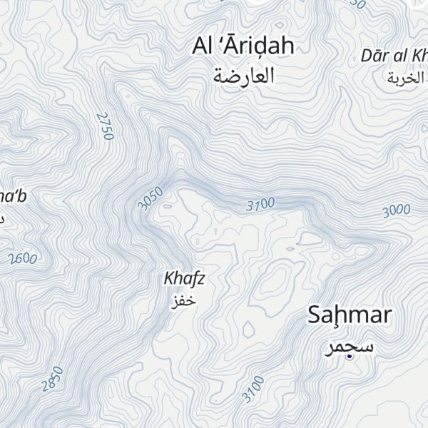 Map of Jabal al Wafī