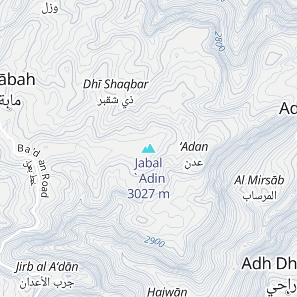 Map of Jabal `Adin