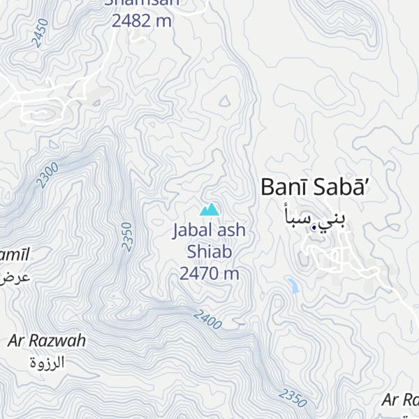 Map of Jabal ash Shiab