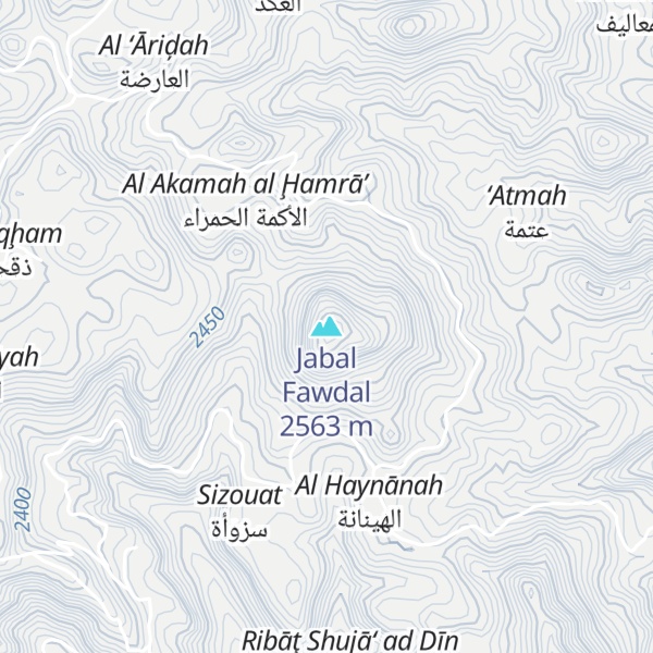 Map of Jabal Fawdal