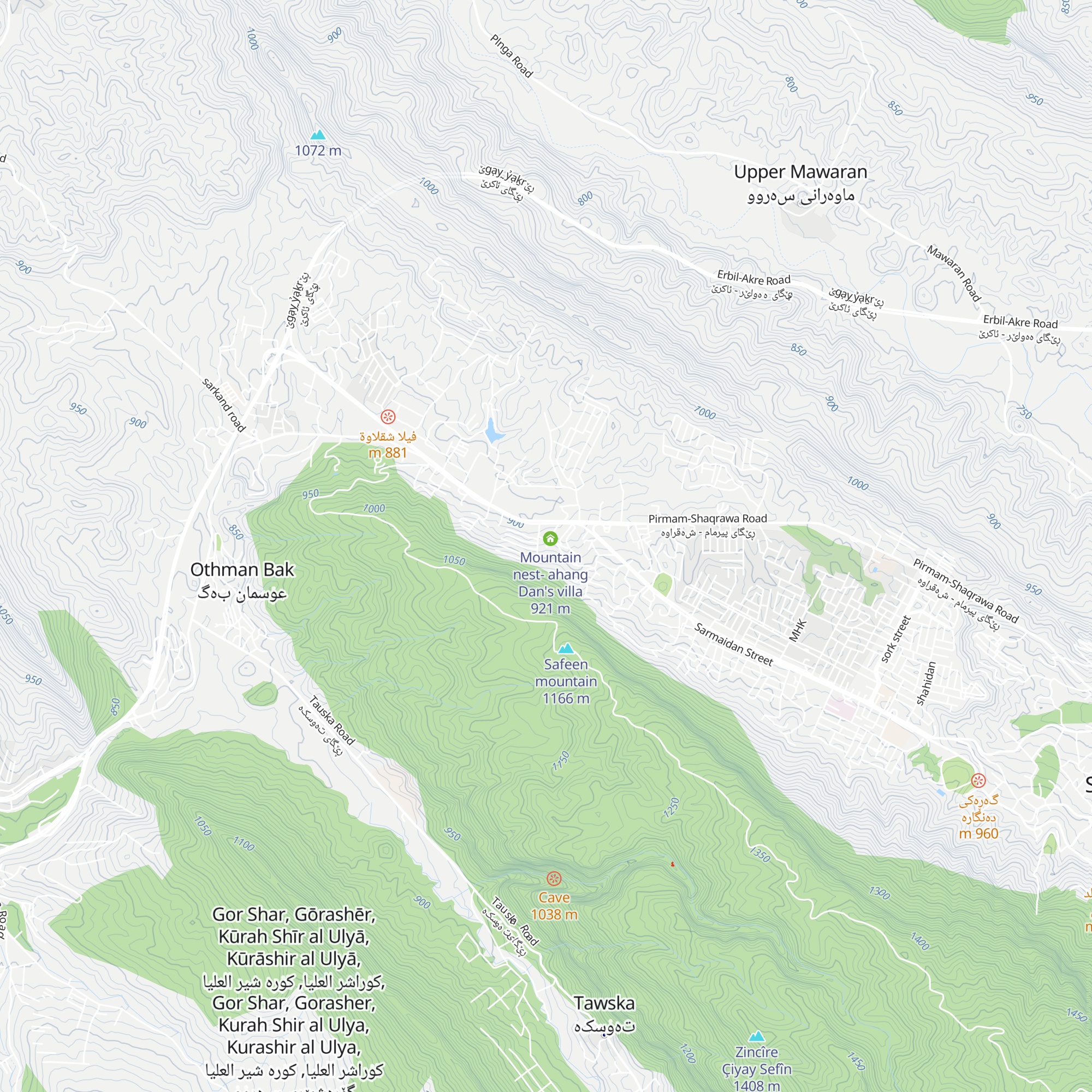 Mountain nest- Ahang xan's  Villa map