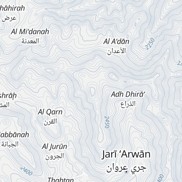 Map of Jabal adh Dhanabah