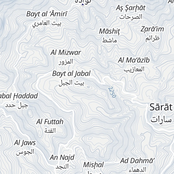 Map of Jabal Fara`