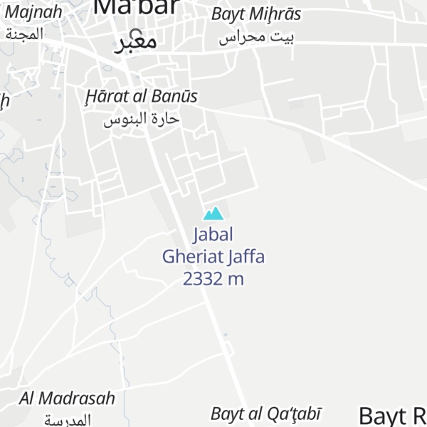Map of Jabal Gheriat Jaffa