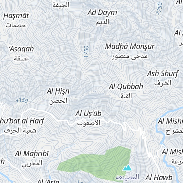 Map of Jabal al Hisn