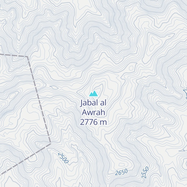 Map of Jabal al Awrah