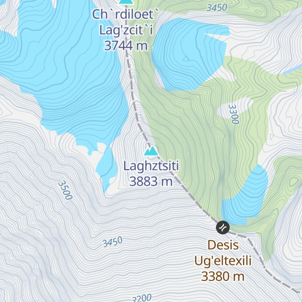 Map of Laghztsiti