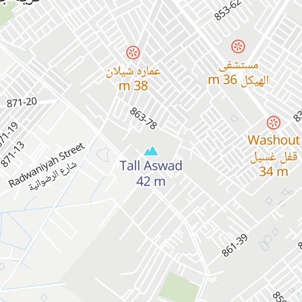 Map of Tall Aswad