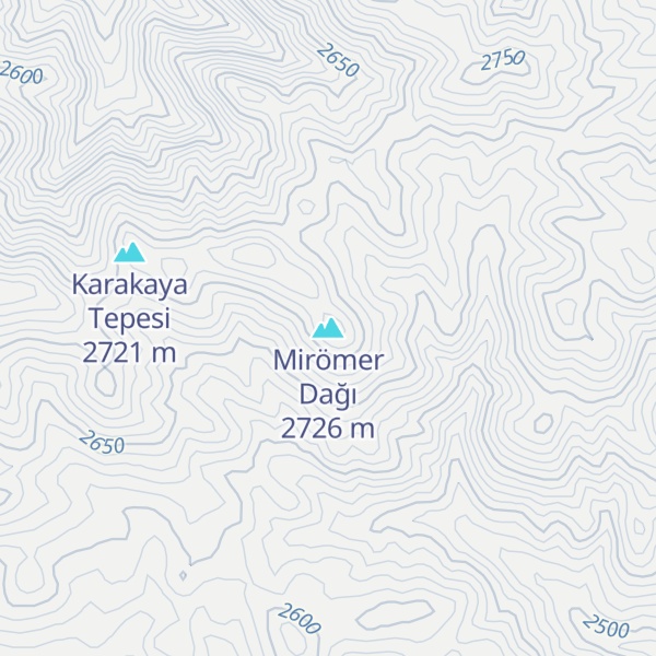 Map of Mirömer Dağı