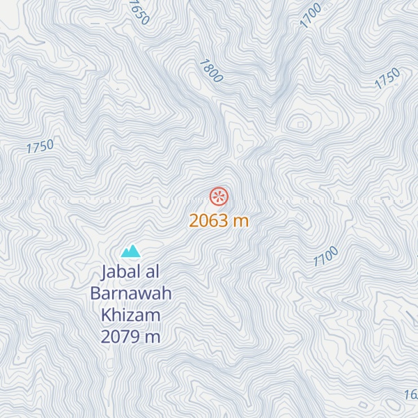 Map of Jabal al Qaharah