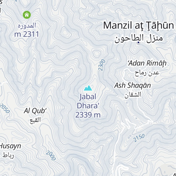 Map of Jabal Dhara'
