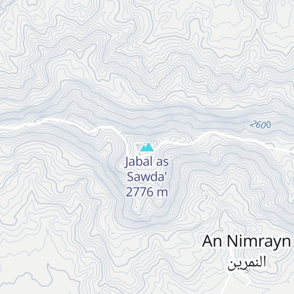 Map of Jabal as Sawda'