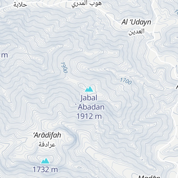 Map of Jabal `Abadan