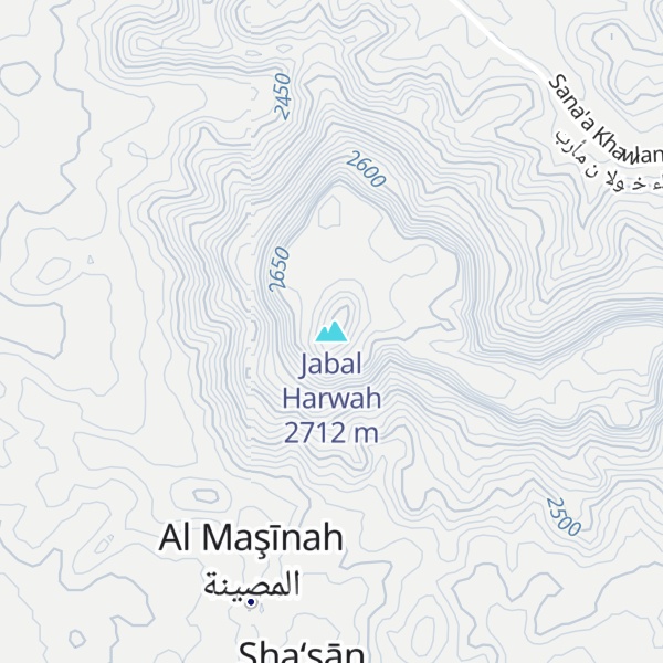 Map of Jabal Harwah