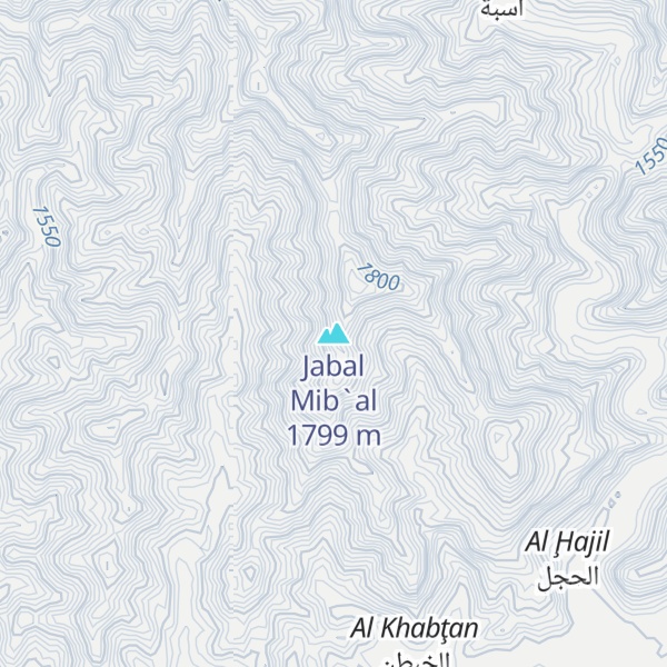 Map of Jabal Mib`al