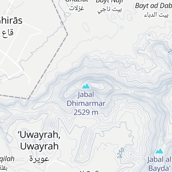 Map of Jabal Dhimarmar