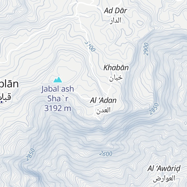 Map of Jabal Dalal